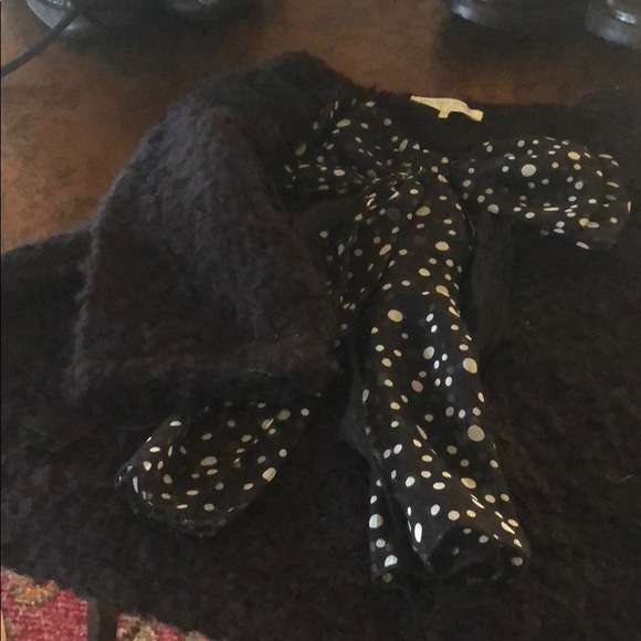 Blu Pony Vintage black boucle sweater with bow 10 - Picture 4 of 7